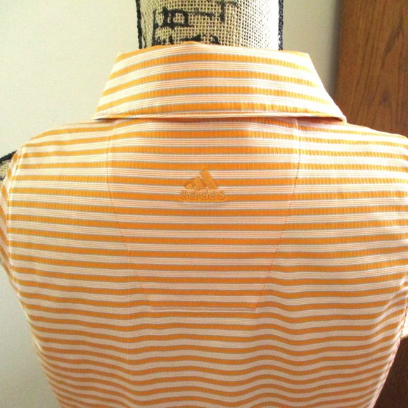 Adidas Golf ClimaCool Womens Tank Top, Orange &White Stripes Sleeveless, Size M - Picture 7 of 10